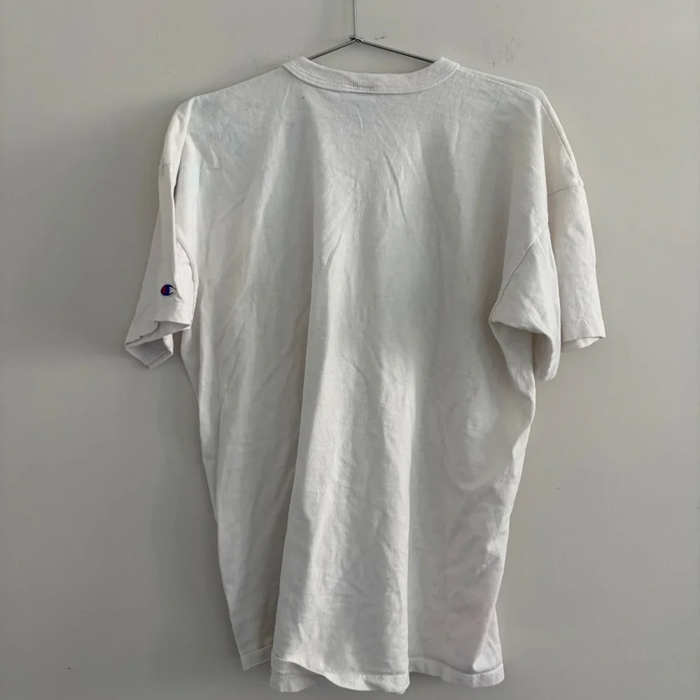 Vintage Champion Mustangs Volleyball T-Shirt White XXL Made in USA - Picture 4 of 6
